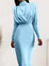'Zosia' Ruched Turtleneck Dress - Celes Fashion